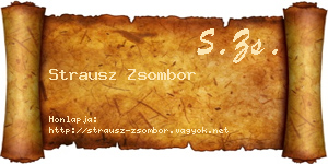 Strausz Zsombor névjegykártya