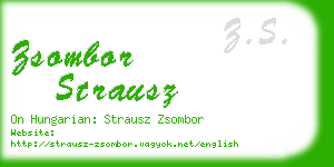 zsombor strausz business card
